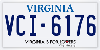 VA license plate VCI6176
