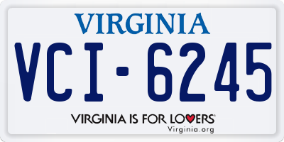 VA license plate VCI6245