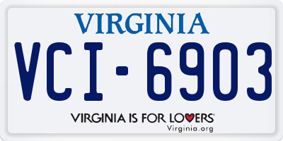 VA license plate VCI6903