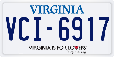 VA license plate VCI6917