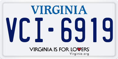 VA license plate VCI6919
