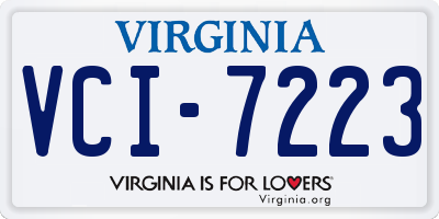 VA license plate VCI7223