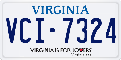 VA license plate VCI7324