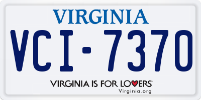 VA license plate VCI7370