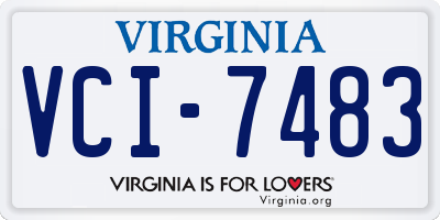 VA license plate VCI7483