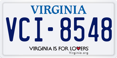 VA license plate VCI8548