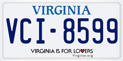 VA license plate VCI8599