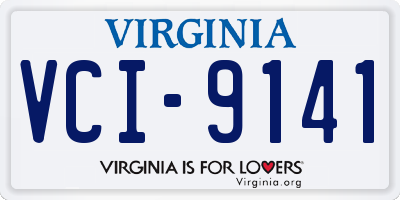 VA license plate VCI9141