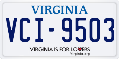 VA license plate VCI9503