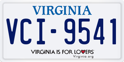 VA license plate VCI9541