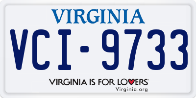 VA license plate VCI9733