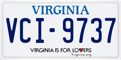 VA license plate VCI9737