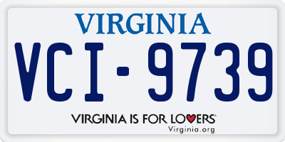VA license plate VCI9739