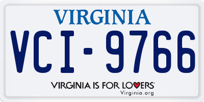 VA license plate VCI9766
