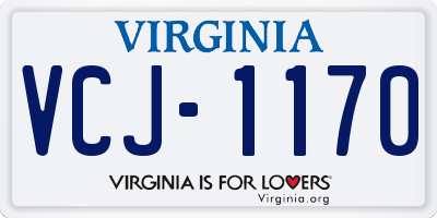 VA license plate VCJ1170