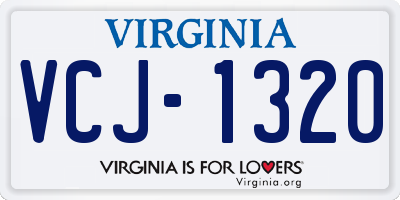 VA license plate VCJ1320