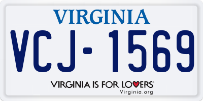 VA license plate VCJ1569
