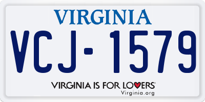 VA license plate VCJ1579