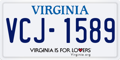 VA license plate VCJ1589