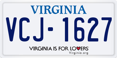 VA license plate VCJ1627