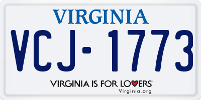 VA license plate VCJ1773