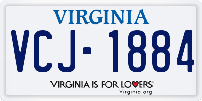 VA license plate VCJ1884