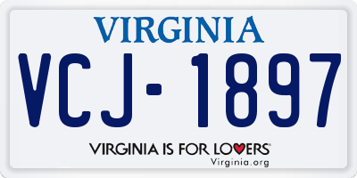 VA license plate VCJ1897