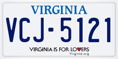 VA license plate VCJ5121