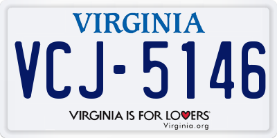 VA license plate VCJ5146