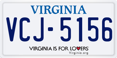 VA license plate VCJ5156