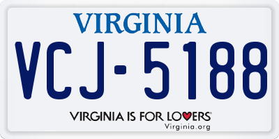 VA license plate VCJ5188