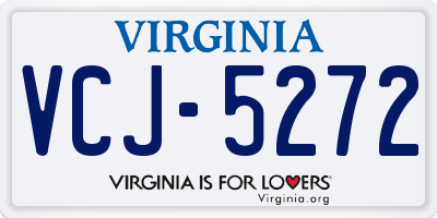 VA license plate VCJ5272