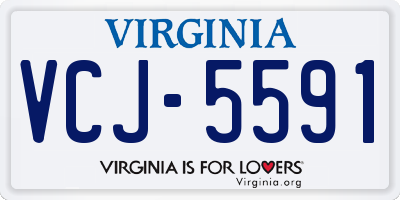 VA license plate VCJ5591