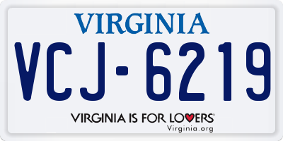 VA license plate VCJ6219