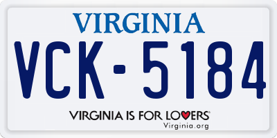 VA license plate VCK5184