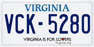 VA license plate VCK5280