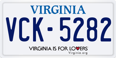 VA license plate VCK5282
