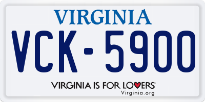 VA license plate VCK5900