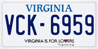 VA license plate VCK6959
