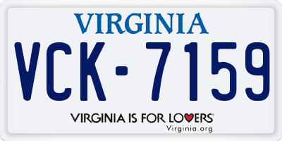 VA license plate VCK7159