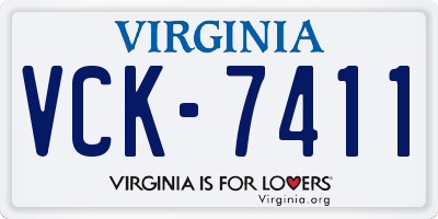 VA license plate VCK7411
