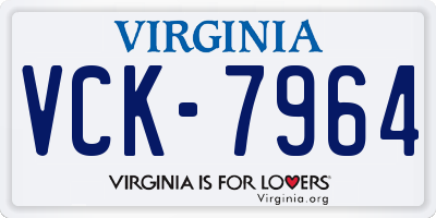 VA license plate VCK7964