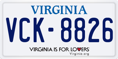 VA license plate VCK8826