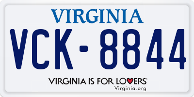 VA license plate VCK8844
