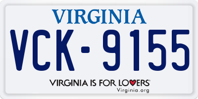 VA license plate VCK9155