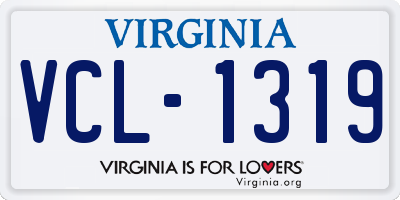 VA license plate VCL1319