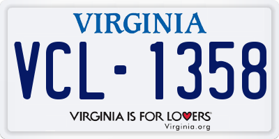 VA license plate VCL1358
