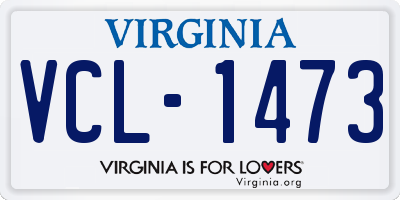 VA license plate VCL1473
