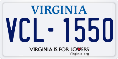 VA license plate VCL1550
