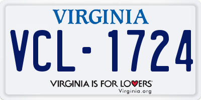 VA license plate VCL1724